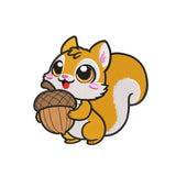 Cute squirrel embroidery designs for machine - 01042401