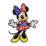 Patriotic Minnie Mouse Dress Embroidery Design - 010502
