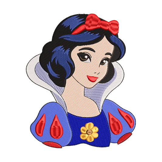 Snow White Portrait Embroidery Design - 010512