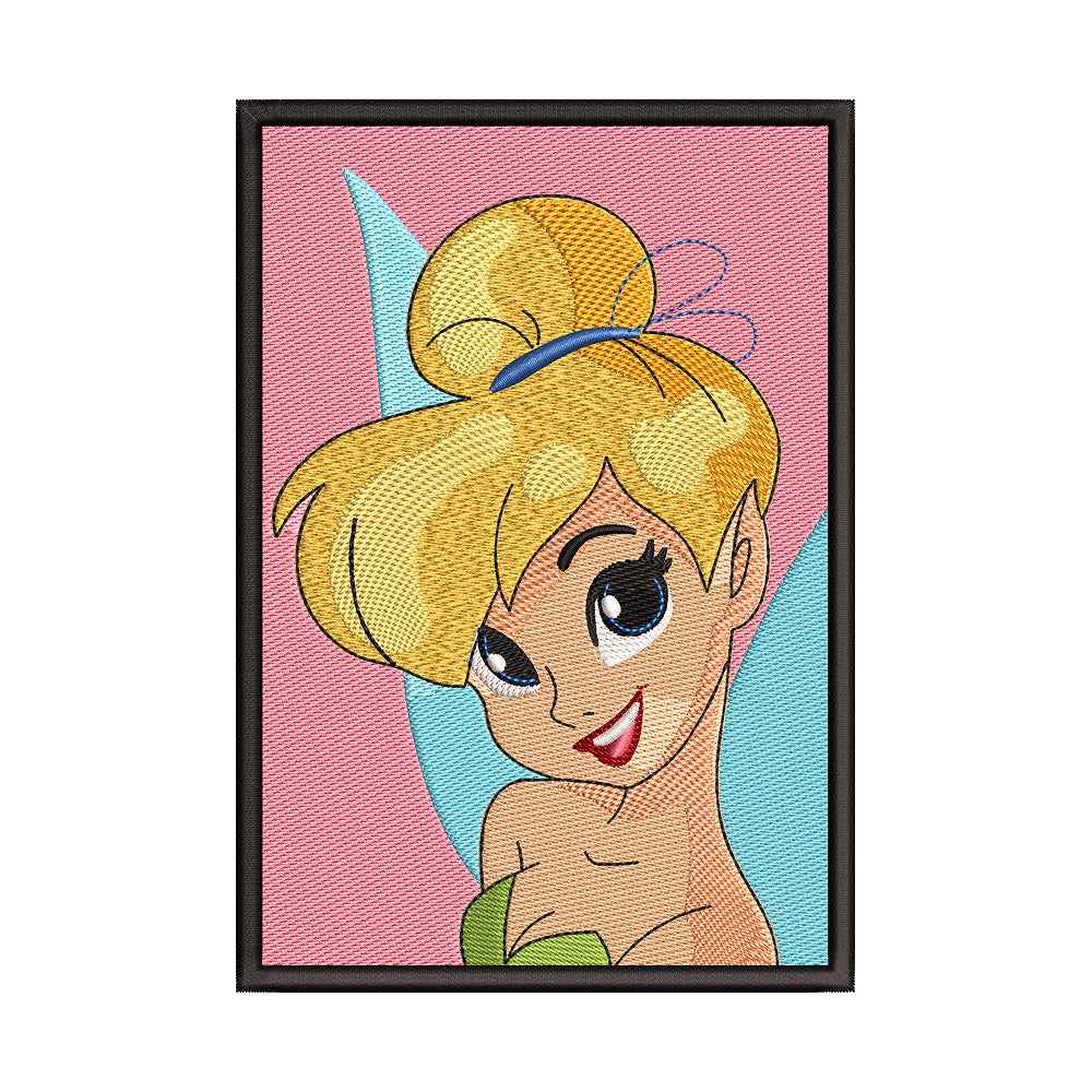 Sassy Fairy Princess Portrait Embroidery Design - 010516