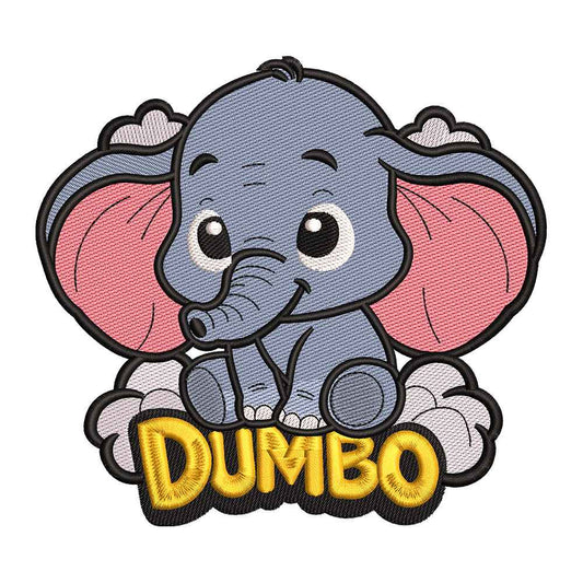 Baby Dumbo on a Cloud Embroidery Design - 010557