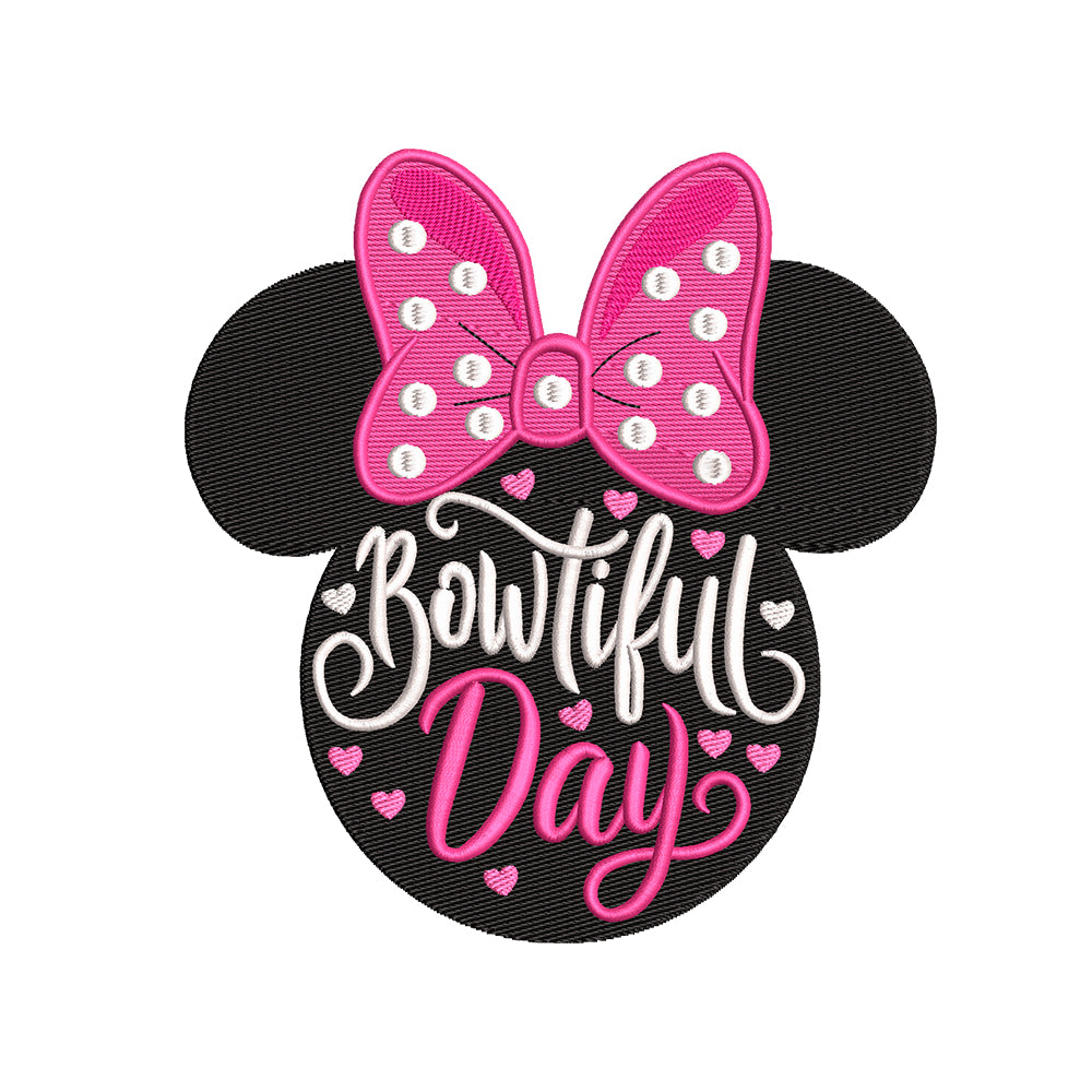 Minnie embroidery designs bowtiful day - 010904