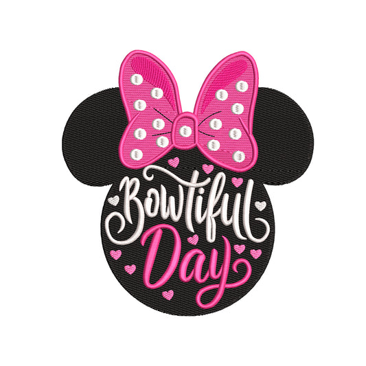 Minnie embroidery designs bowtiful day - 010904