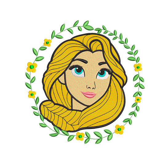 Rapunzel embroidery designs for machine - 010923