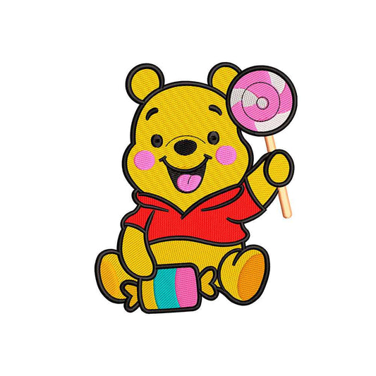Cute Yellow Bear embroidery designs for machine - 011033