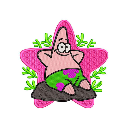 Pink Sea Star embroidery designs for machine - 011044