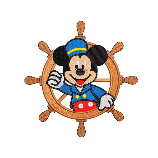 Captain Classic Cartoon Mouse embroidery designs - 011054