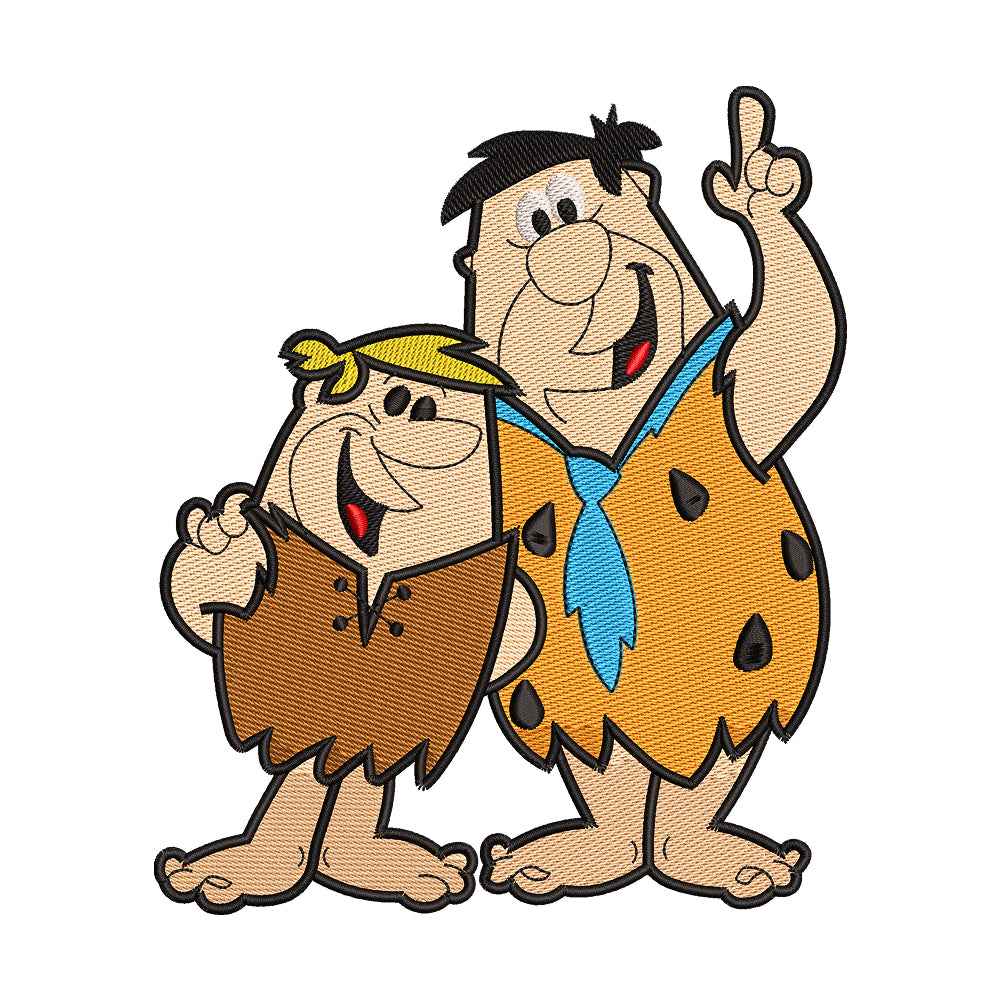 Fred Flintstone and Barney Rubble Embroidery Design - 02060102