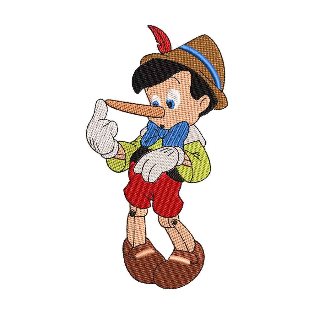 Pinocchio's Nose Growing Embroidery Design - 02060103