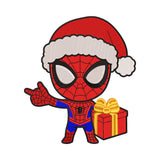 Christmas Chibi Spider-Man Embroidery Design - 02060112