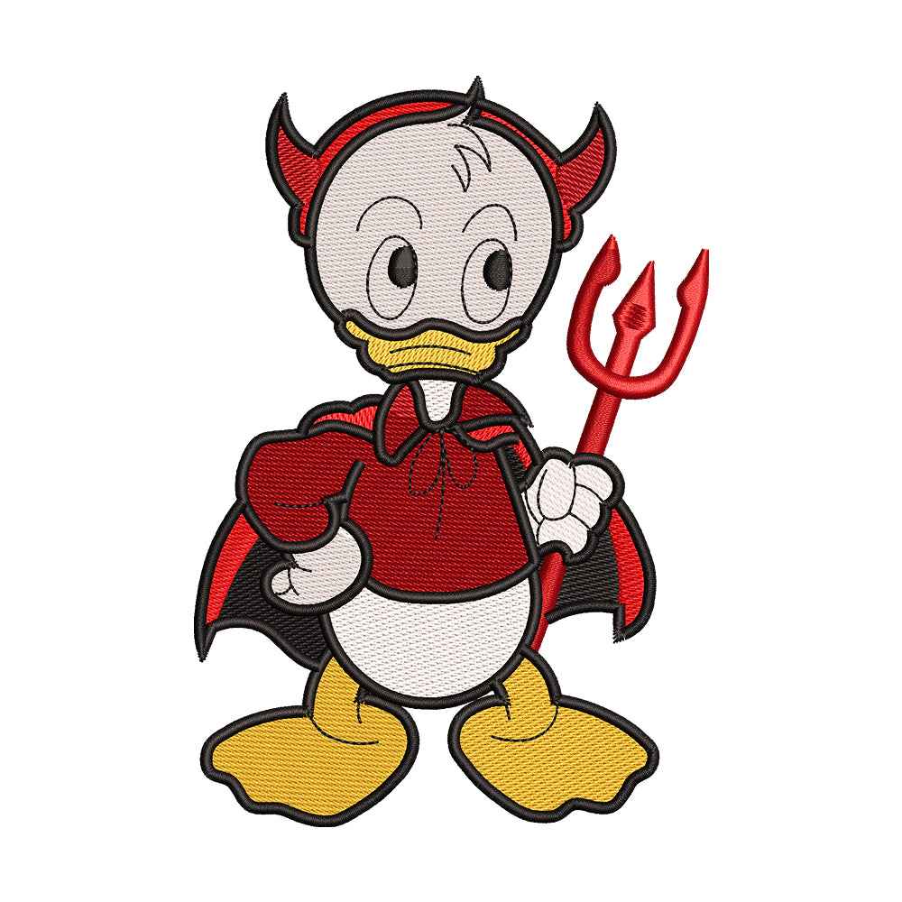 Fairy Tale Duck Nephew Devil Costume Embroidery Design - 02060134