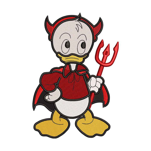 Fairy Tale Duck Nephew Devil Costume Embroidery Design - 02060134