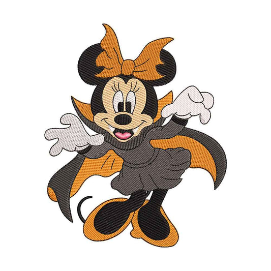 Halloween Vampire Polka Dot Mouse Embroidery Design - 02060184
