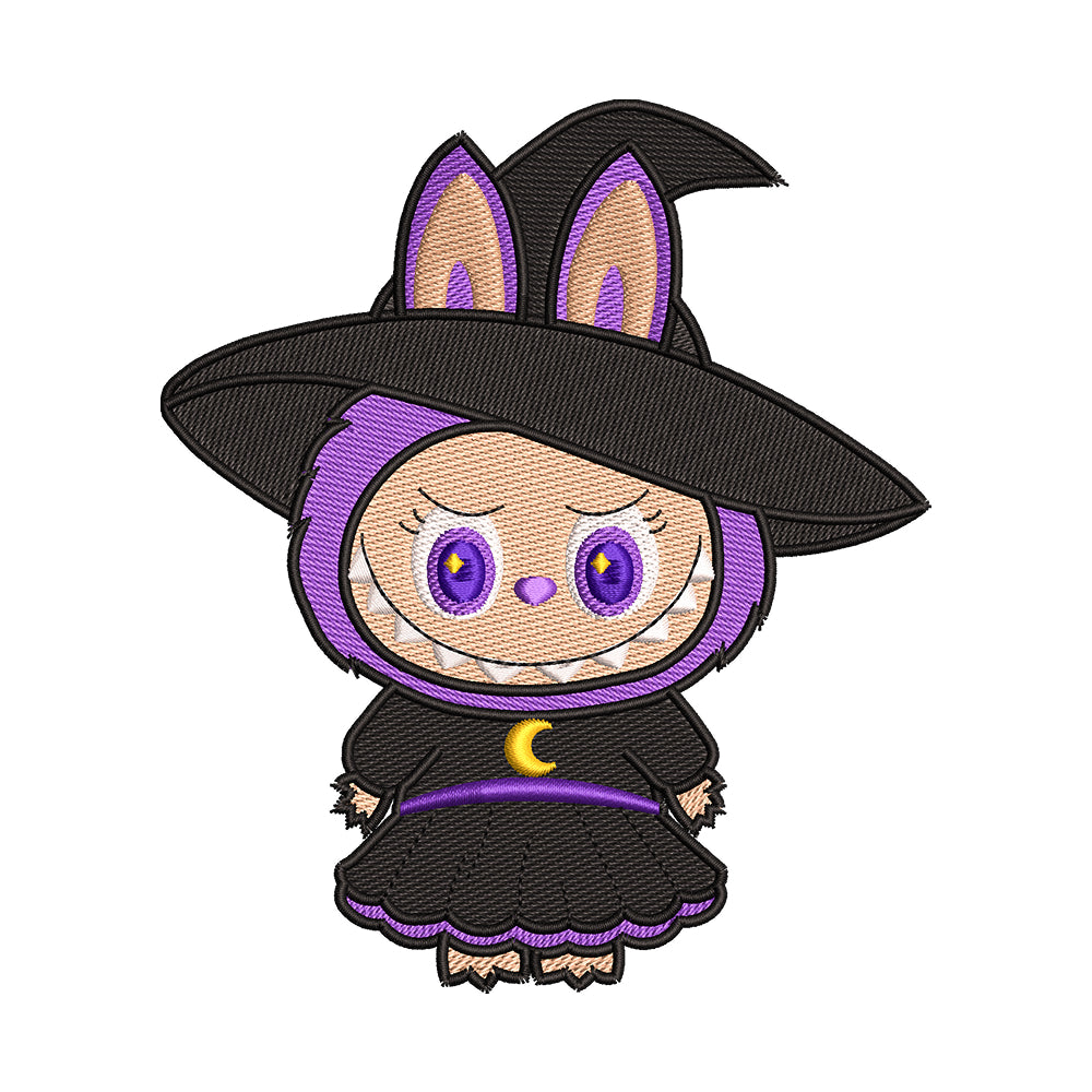 Witch Labubu Embroidery Design - 02060190