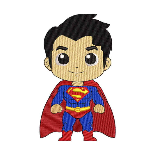 Chibi Flying Superhero Embroidery Design - 02060199