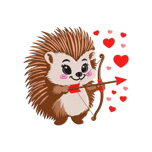 Valentine's day embroidery designs hedgehog - 021210