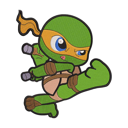 Orange Mask Turtle embroidery designs for machine - 0212115