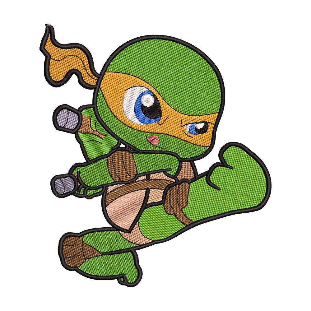 Orange Mask Turtle embroidery designs for machine - 0212115