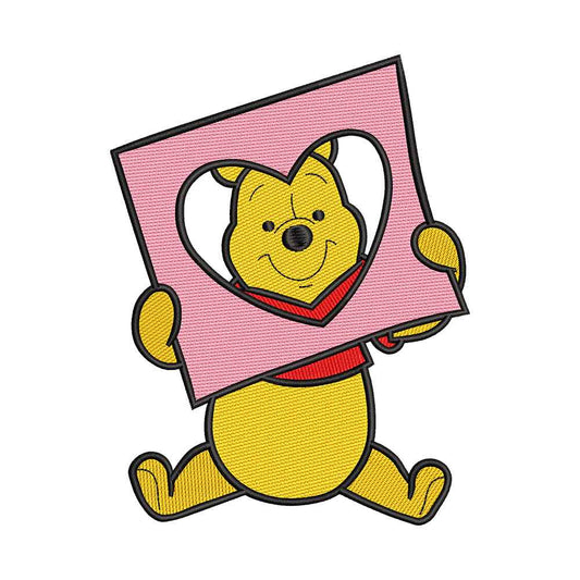 Cute Yellow Bear embroidery designs for machine - 0212116