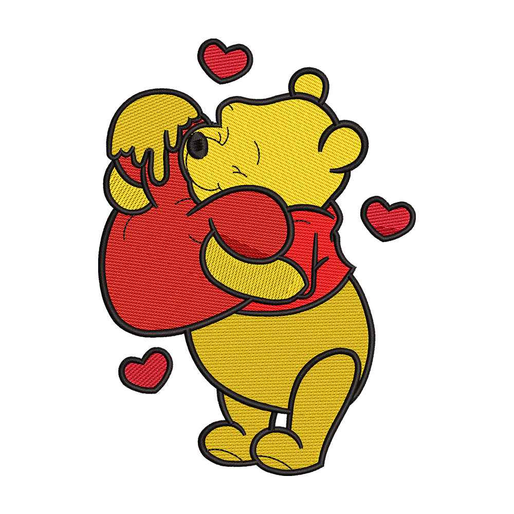 Cute Yellow Bear embroidery designs for machine - 0212118