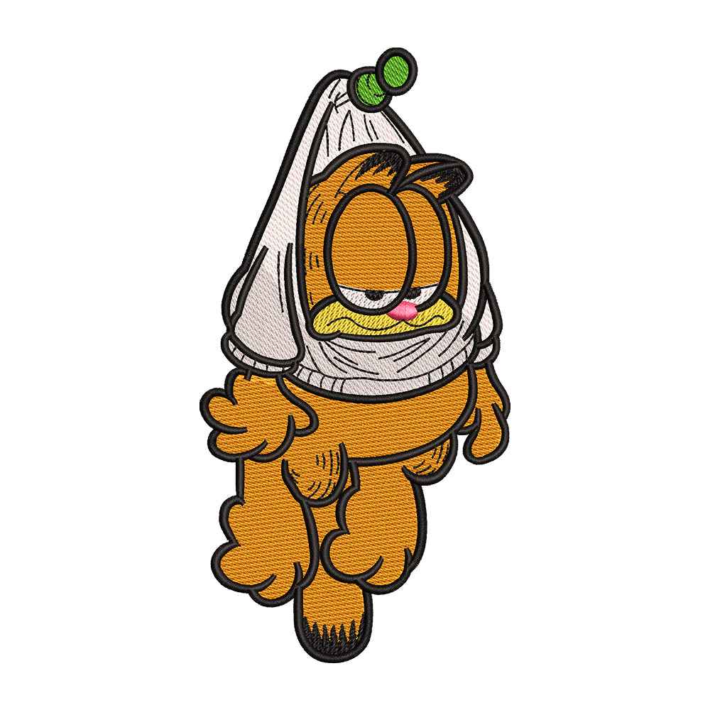 Orange Lasagna Cat embroidery designs for machine - 0212120