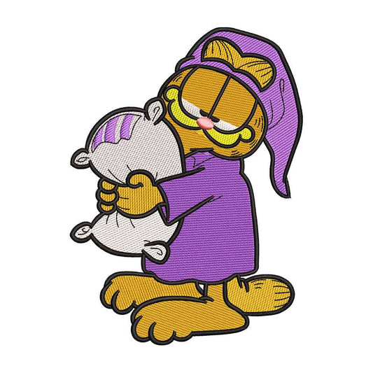 Orange Lasagna Cat embroidery designs for machine - 0212126