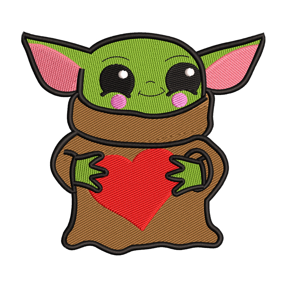 Grogu embroidery designs for machine - 0212159