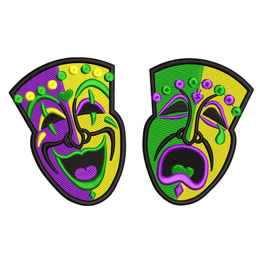Mardi Gras Masks embroidery designs for machine - 0212181
