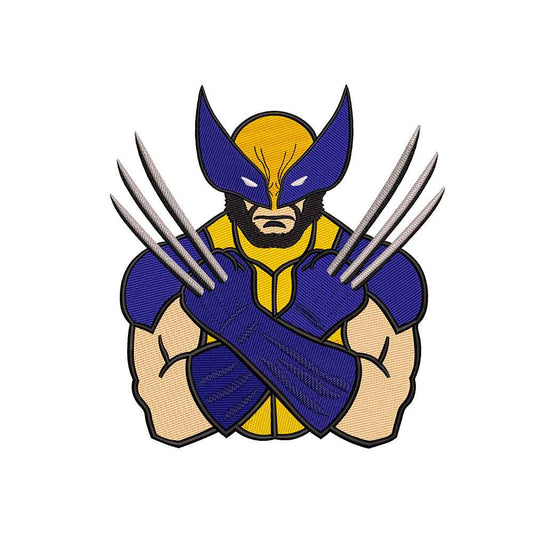 Clawed Superhero embroidery designs for machine - 021230