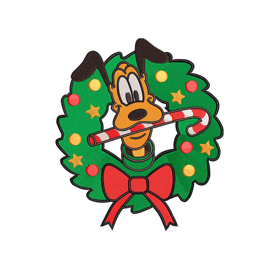 Pet Dog Christmas embroidery designs for machine - 021243