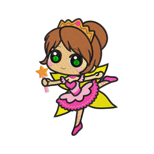 Cute fairy embroidery design for machine - 021245
