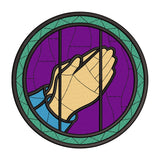 Praying Hands Stained Glass embroidery designs for machine - 021259