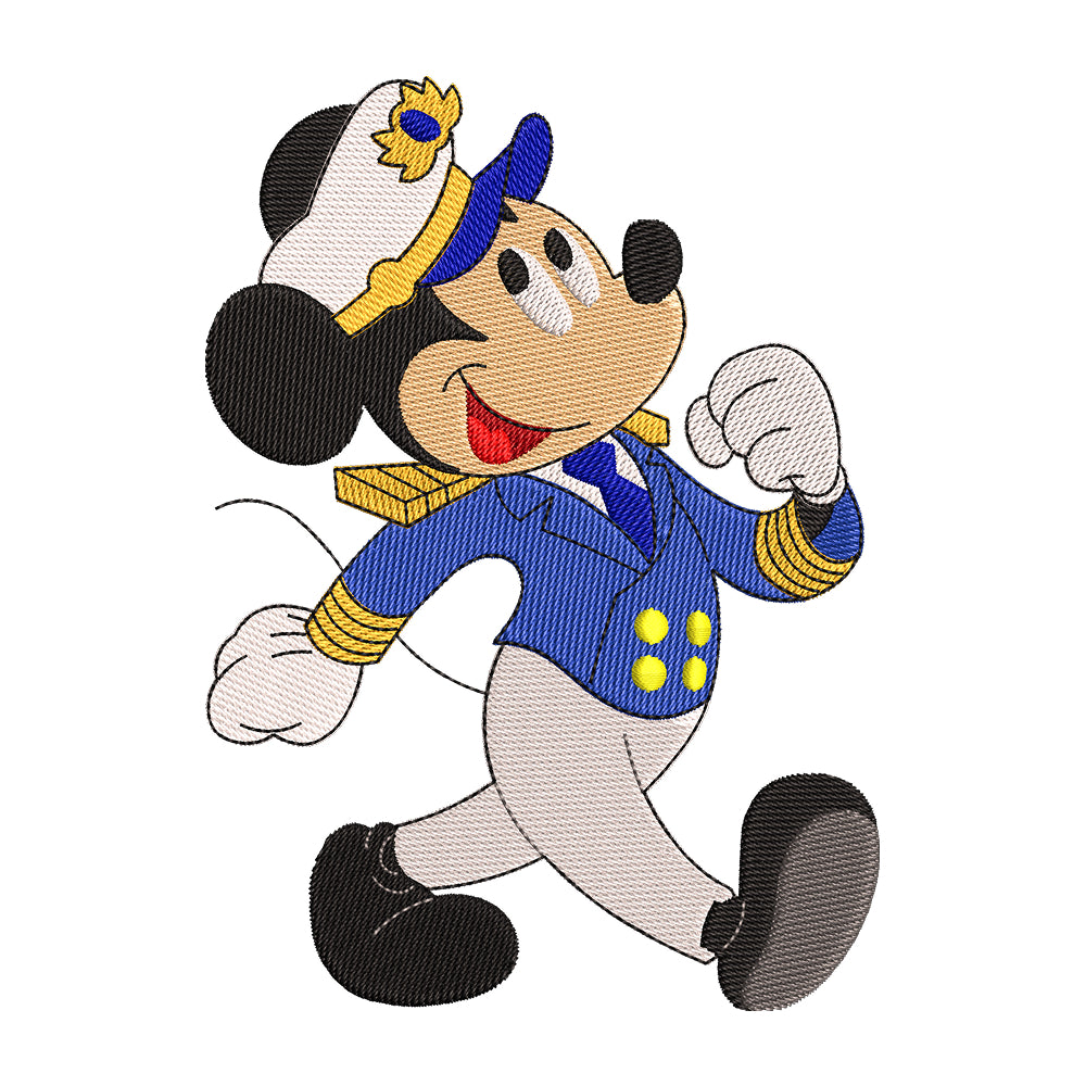 Captain Mickey Mouse embroidery designs for machine - 021261