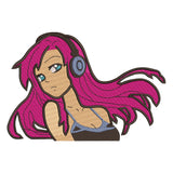Anime Girl with Headphones embroidery designs for machine - 021275
