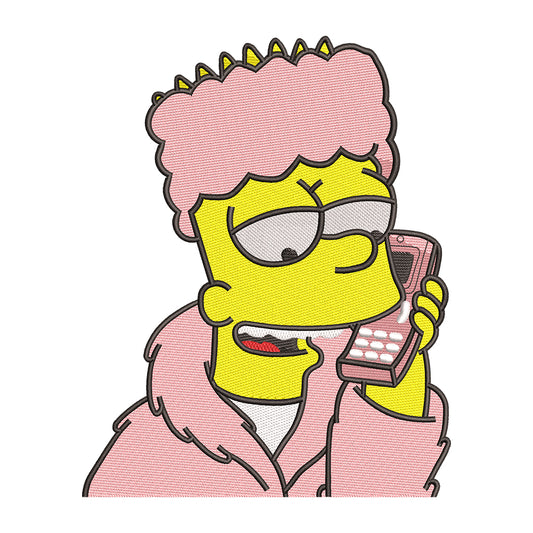 Bart embroidery designs for machine - 021278