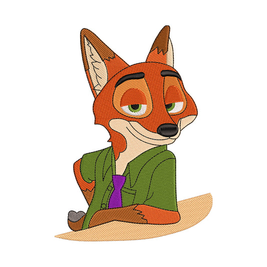 Nick Wilde embroidery designs for machine - 022510