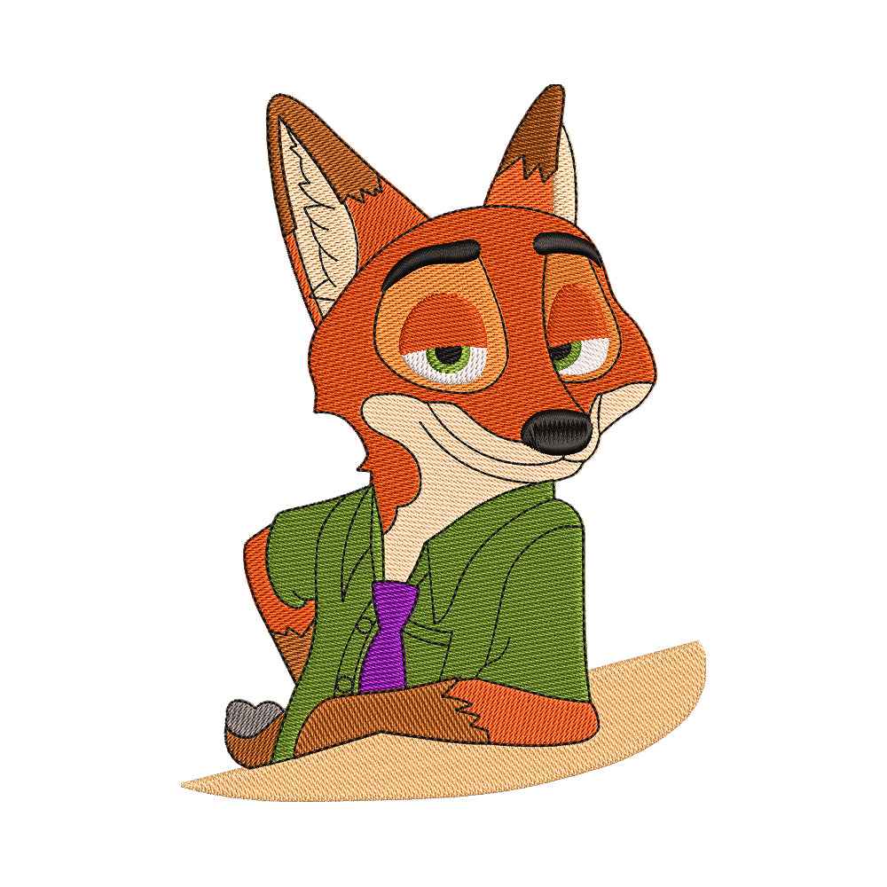 Nick Wilde embroidery designs for machine - 022510