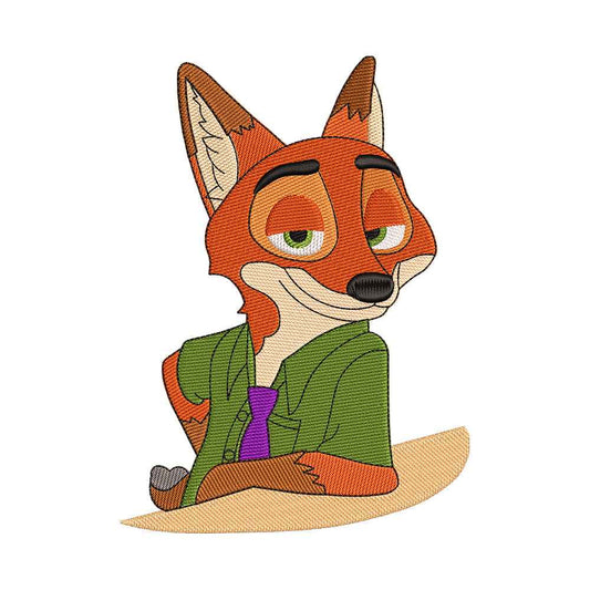 Nick Wilde embroidery designs for machine - 022510