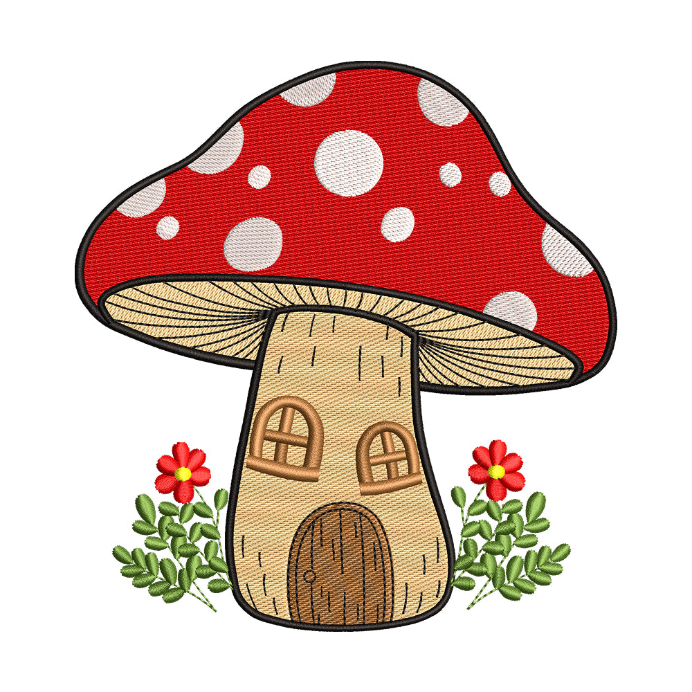 Mushroom Fairy House embroidery designs for machine - 022550