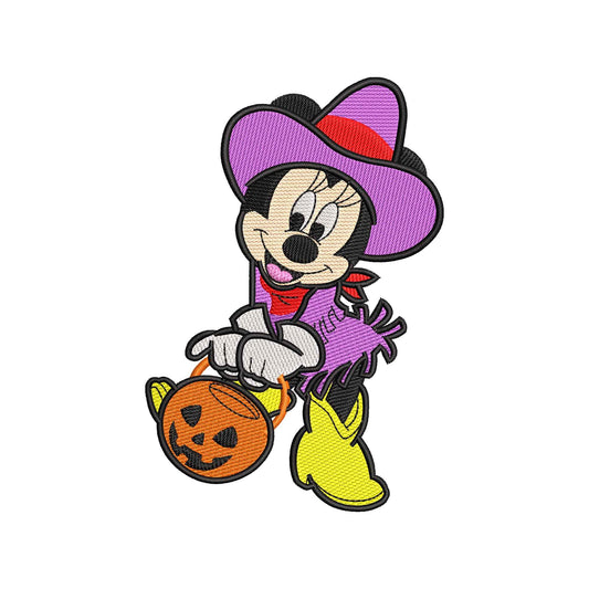 Halloween embroidery designs Polka Dot Mouse Cowgirl - 05052406