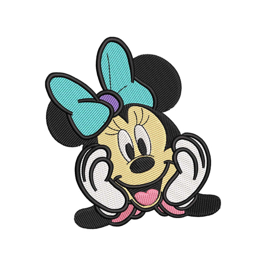 Machine embroidery designs Polka Dot Mouse smiling - 08052409