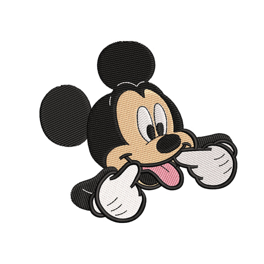Machine embroidery designs Mickey sticking out tongue - 08052411