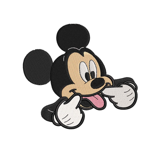 Machine embroidery designs Classic Cartoon Mouse sticking out tongue - 08052411