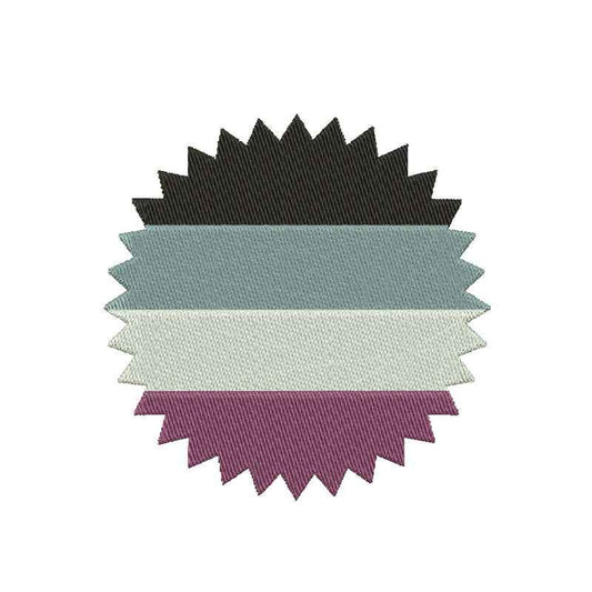 Asexual Pride flag machine embroidery designs - 1010002