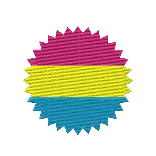 Pansexual Pride flag machine embroidery designs - 1010004