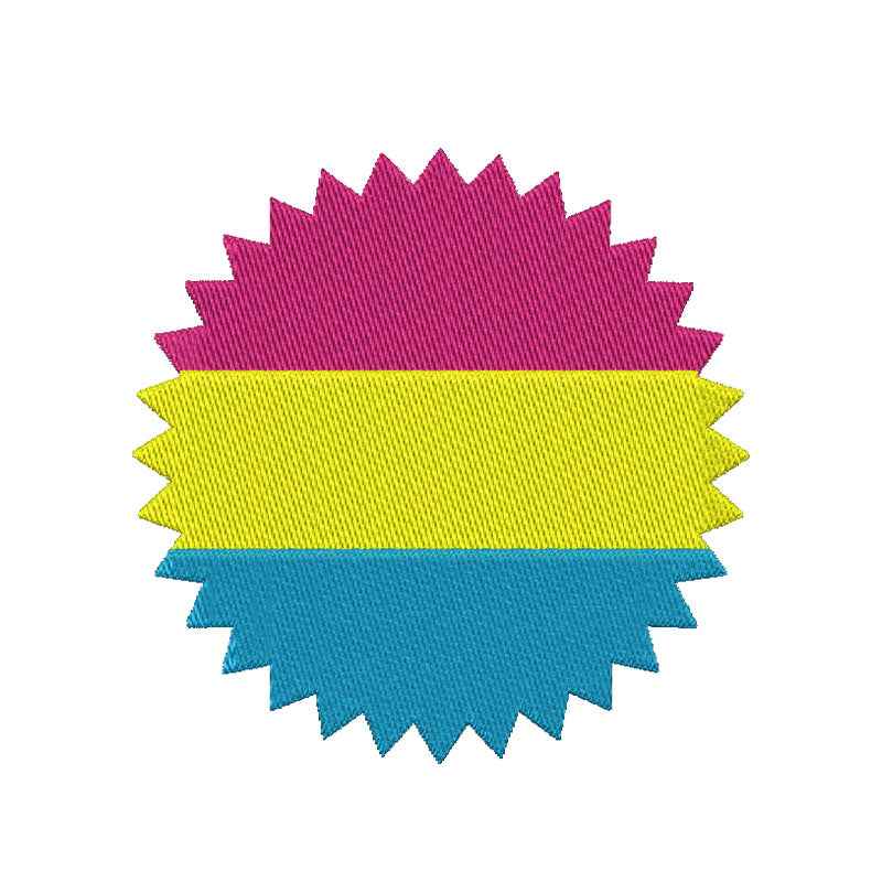 Pansexual Pride flag machine embroidery designs - 1010004