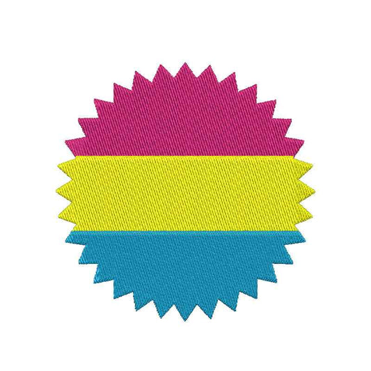 Pansexual Pride flag machine embroidery designs - 1010004