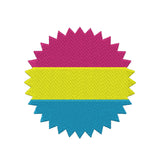 Pansexual Pride flag machine embroidery designs - 1010004