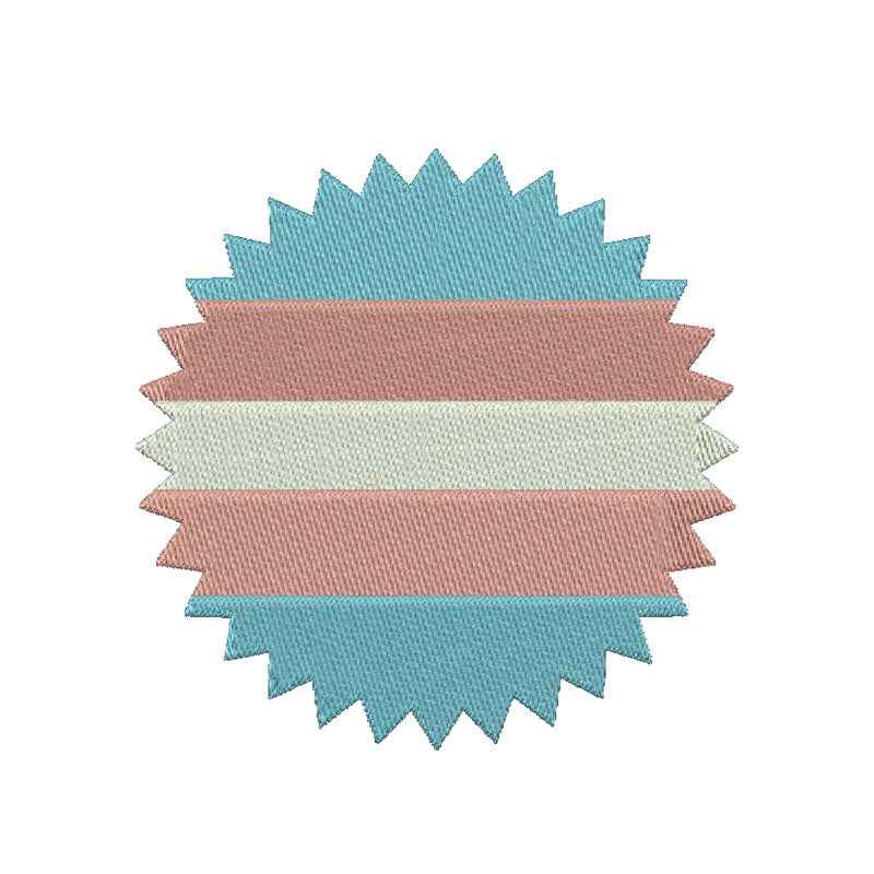 Transgender Pride flag machine embroidery designs - 1010005