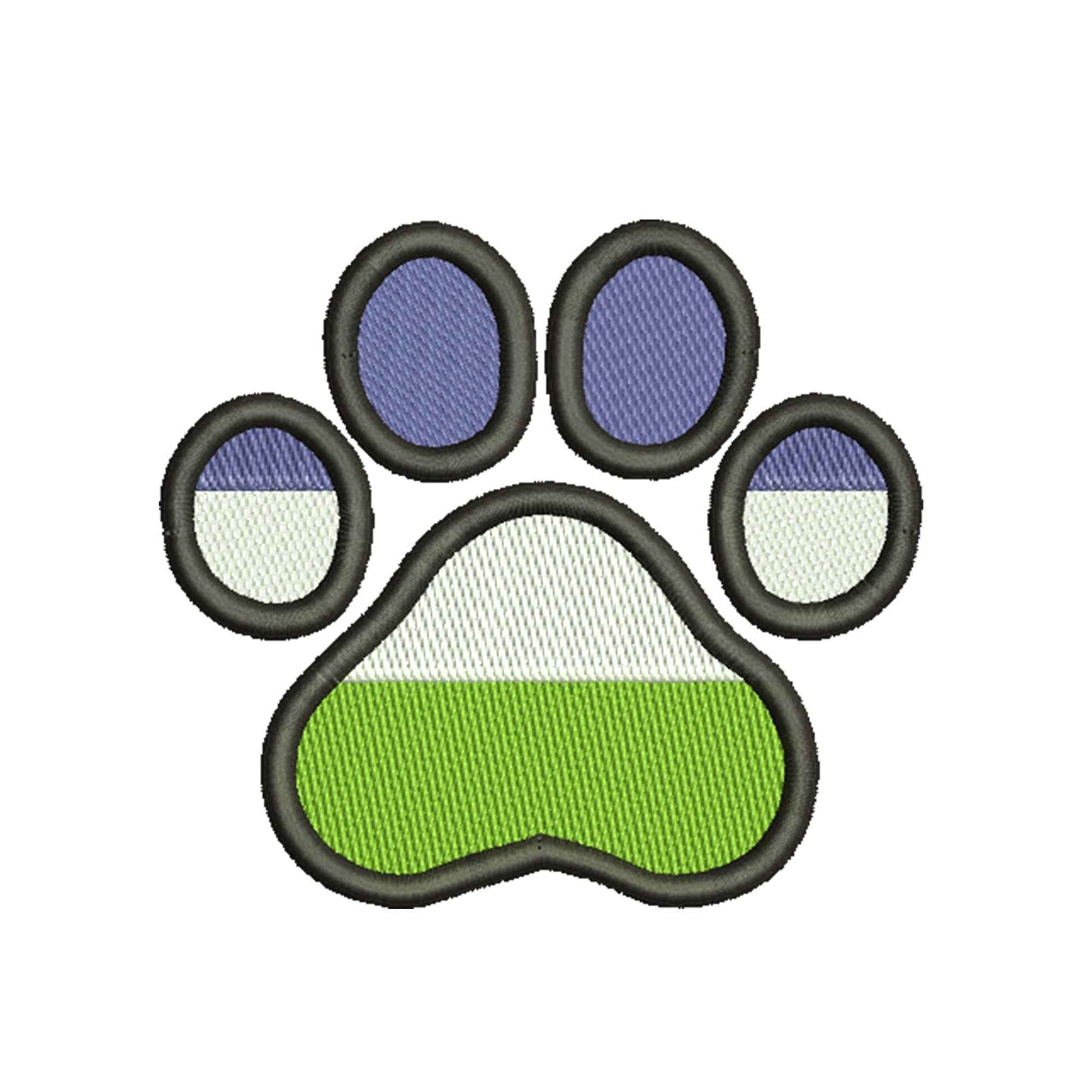 Paw embroidery designs genderqueer pride flag - 1010049